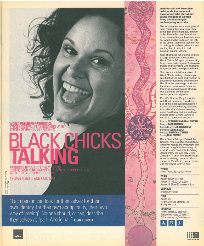 Black Chicks Talking in Sydney Festival 2023 brochure