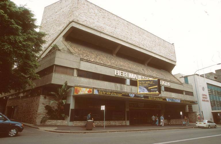 The Far Side of the Moon signage during Her Majesty's Theatre's final days